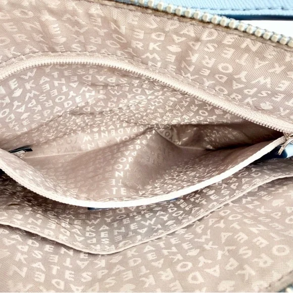 Kate Spade Sadie North South Crossbody Bag in Light Blue Silver Hardware EUC - Picture 8 of 8